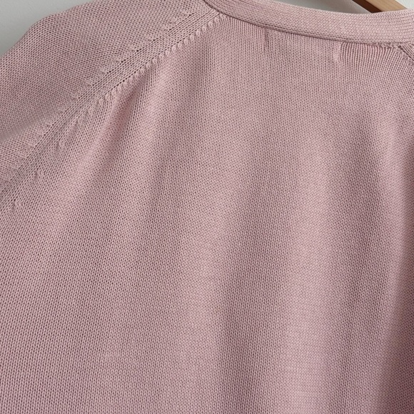 Vintage Cotton Light Pink and Gold Cardigan Sweater - Picture 14 of 14